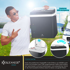 Koelbox Elektrisch – 12V en 230 volt - Coolbox - Frigobox - 32L – Antraciet