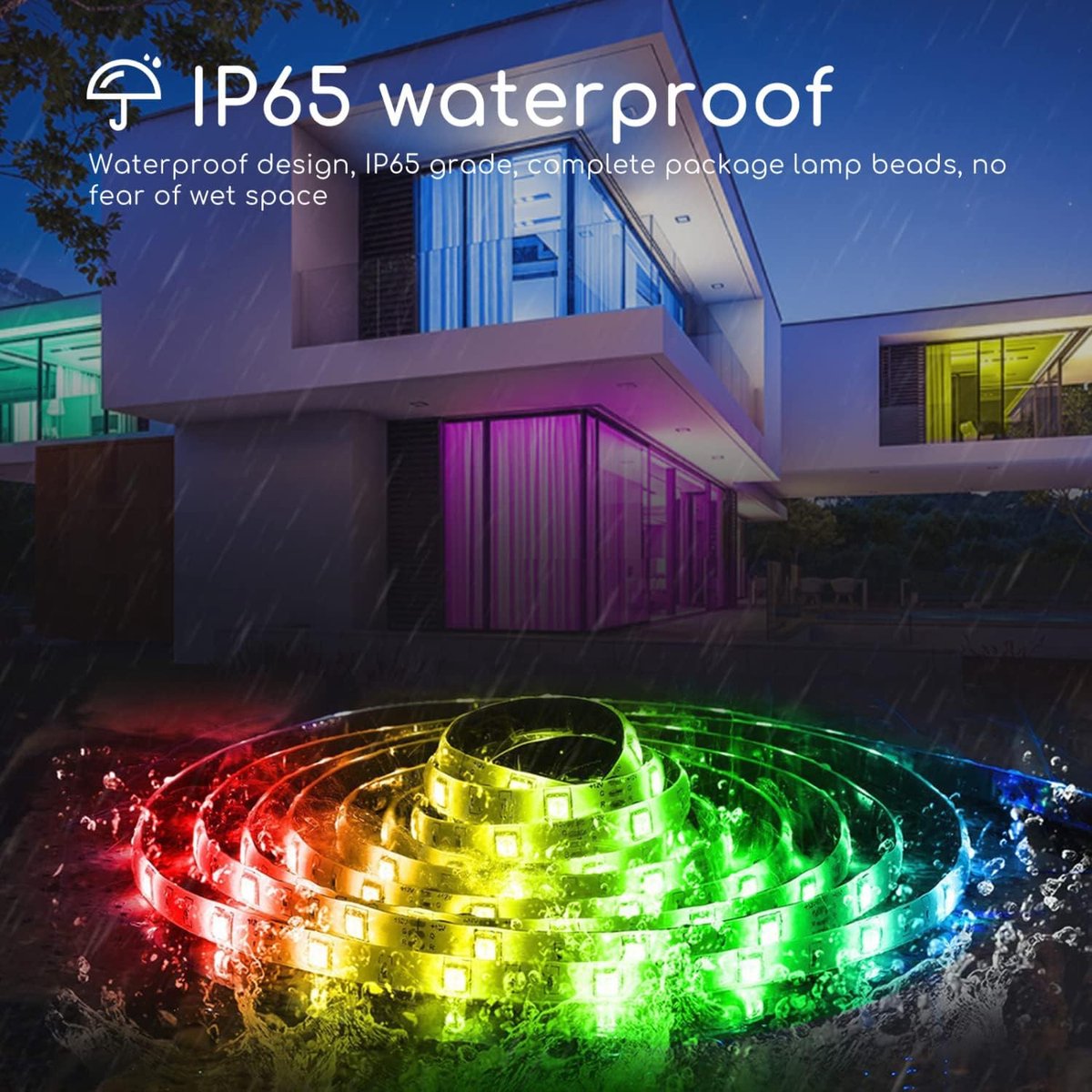 Aigostar Led Strip - RGB - IP65 - 2x 5M - Zelfklevend