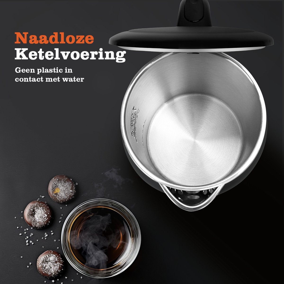 Taylor Swoden - Waterkoker Dubbelwandig 2200W - 1,5 Liter - Double Walled Kettle - Warmhoudfunctie - Cool-touch - 360° draaibaar - Zwart •
