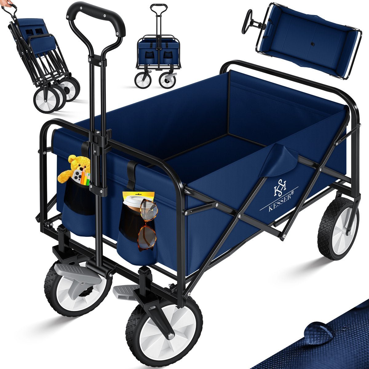 KESSER® Bolderkar - Opvouwbaar - Bolderwagen  - Blauw