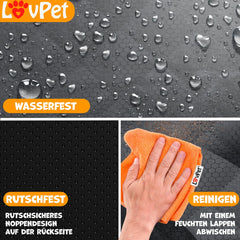 Hondendeken auto achterbank - hondenmat - 130x105x55 cm - Antraciet - LOVPET®