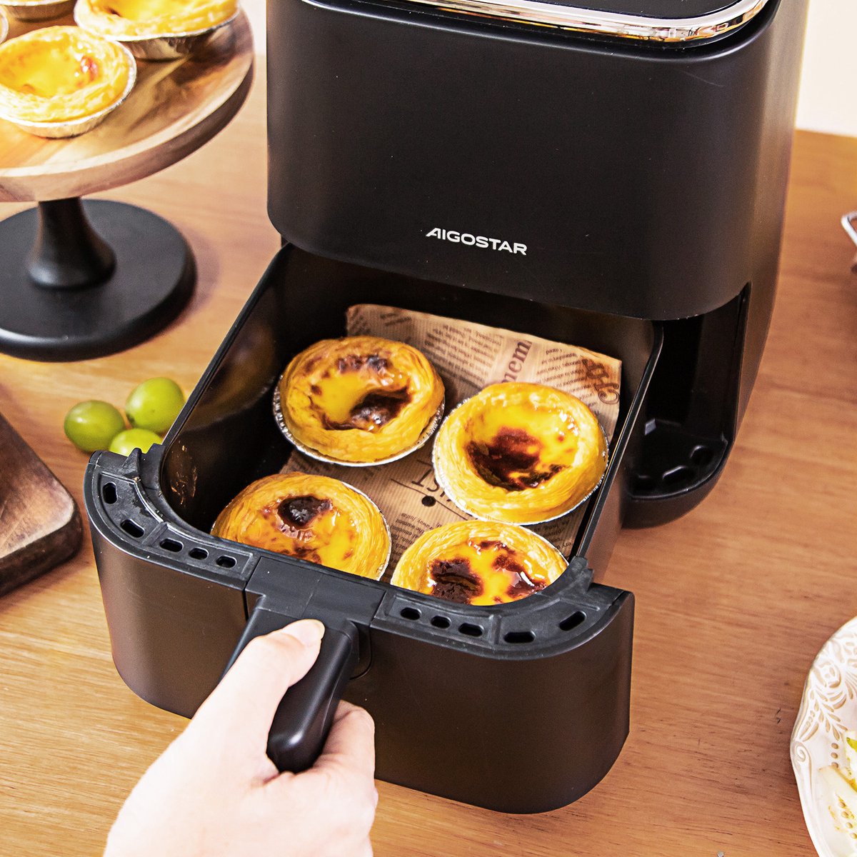 Aigostar Airfryer - Heteluchtfriteuse - 2L - 1200W - Zwart •