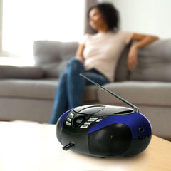 Lenco SCD-37 - Draagbare radio CD speler met MP3 optie en USB - Blauw