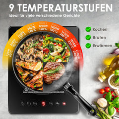 KESSER® Inductie Kookplaat - 2100W - 28cm - Zwart