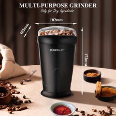 Aigostar Breath 30CFR - Koffiemolen - koffiemaler - Coffee Grinder - koffiemolen electrisch - Elektrische Koffiebonen Maler - BPA-vrij - Zwart •