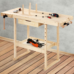Houten werkbank / Hobbytafel - 127 x 57,5 x 82,5 cm