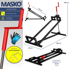 MASKO® Zitmaaierkrik 400kg Lift voor Zitmaaier - Zitmaaierlift Krik Systeem - Zwart