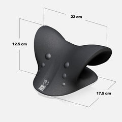 Gorilla Sports Nek Stretcher - Voor Nek- en Schouderpijn - Massagepunten & Ergonomische Ondersteuning - Compact & Lichtgewicht - Zwart