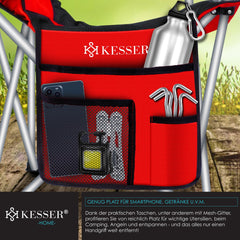 KESSER® Campingstoel - Visstoel - Vouwstoel - Rood