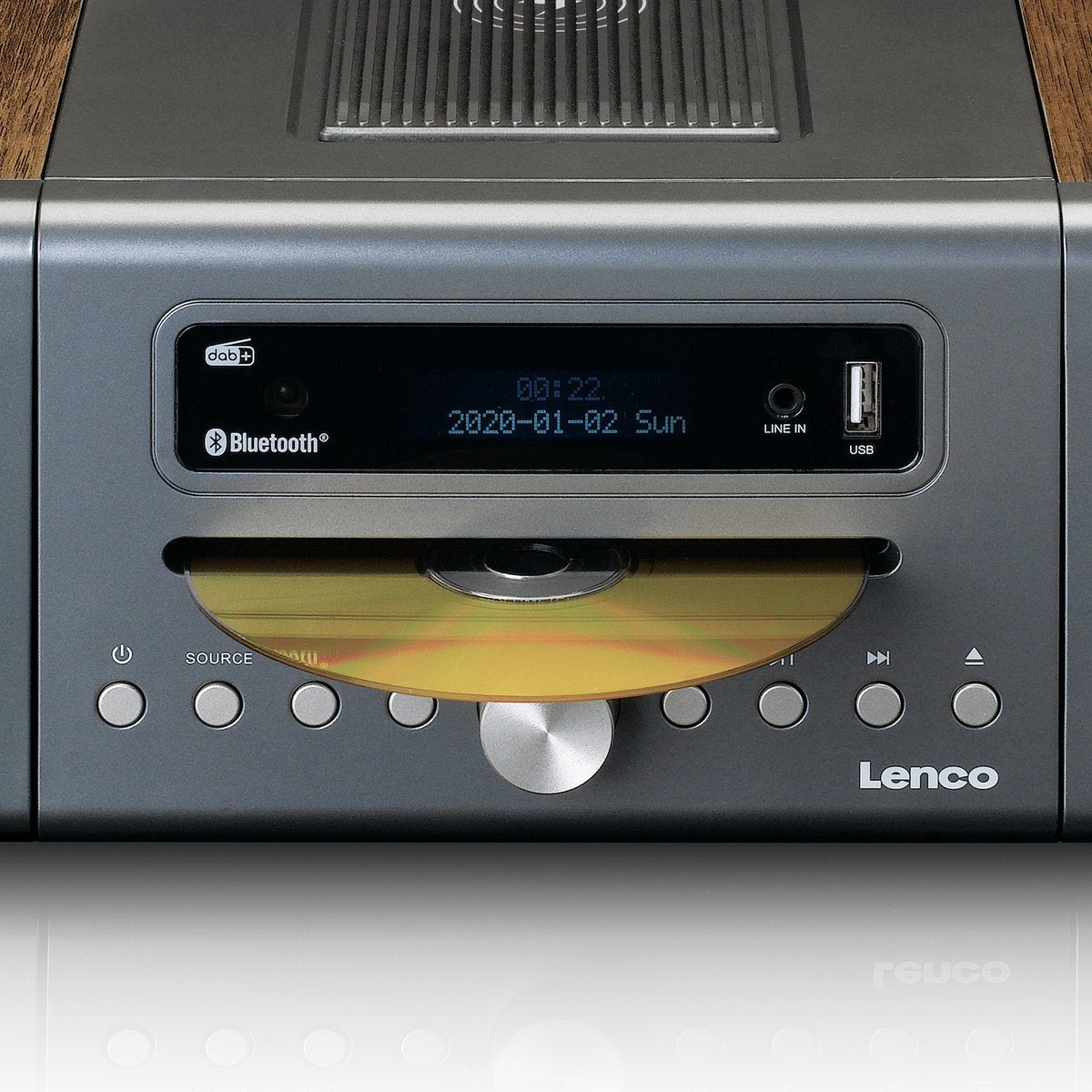 LENCO MC-175SI - Micro set met DAB, FM, CD, 2 USB, Bluetooth®, QI, RC - zilver