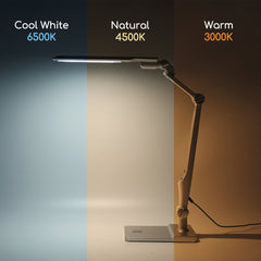 Bureaulamp - Tafellamp - Tafellamp slaapkamer - Zilver - Aigostar