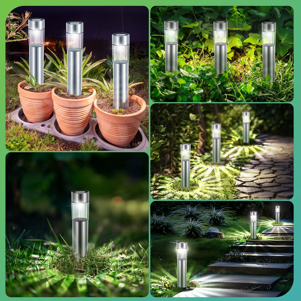 Aigostar Solar Tuinverlichting op Zonneenergie - IP44 - 6500K