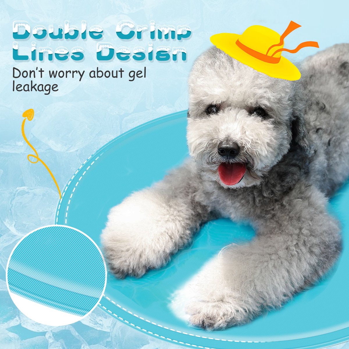 Nobleza Koelmat voor honden en katten - 60x60cm - Blauw