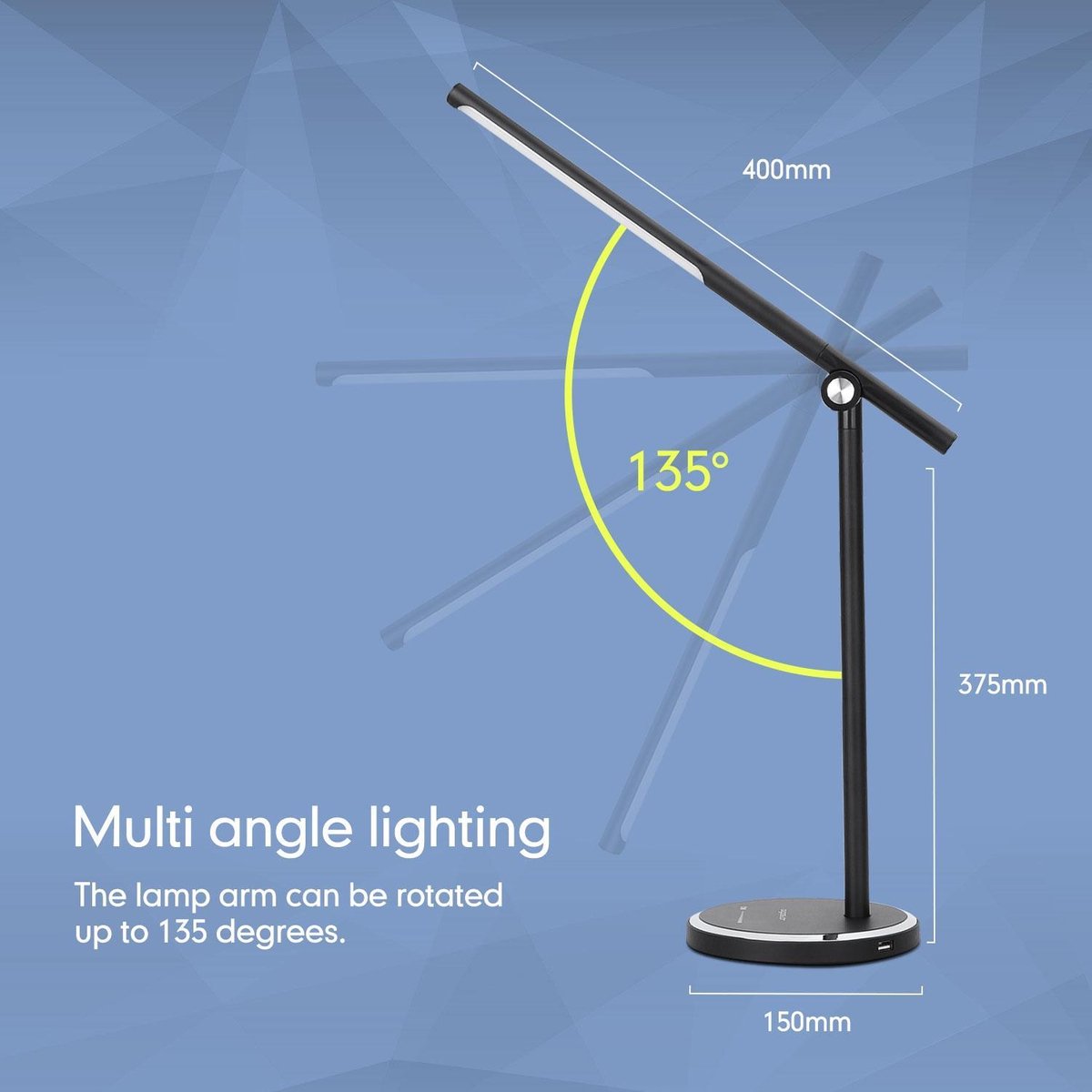 Aigostar Bureaulamp Led - Dimbaar - Touch - Leeslamp - Zwart