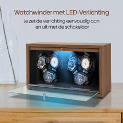 Watchwinder - Horloge doos - Horloge winder - Bruin - Olvy