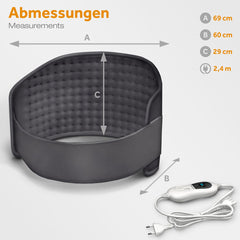 Warmtekussen rug - Warmteband - Verwarmde rugband - Antraciet - Sinnlein