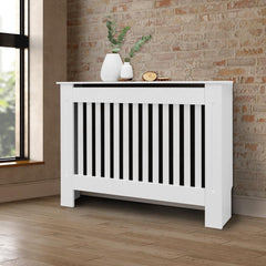 Radiatorombouw - Radiatorbekleding - Radiatorpaneel - 112x19x82 cm - Wit - ECD Germany