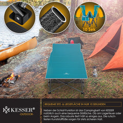 KESSER® Campingbed, veldbed, inklapbaar klapbed, campingbed incl. draagtas, campinglicht + zijzak, stabiel veldbed, 250 kg belastbaar, metalen buis, 600D Oxford-weefsel, draagbaar ligbed, comfortabel