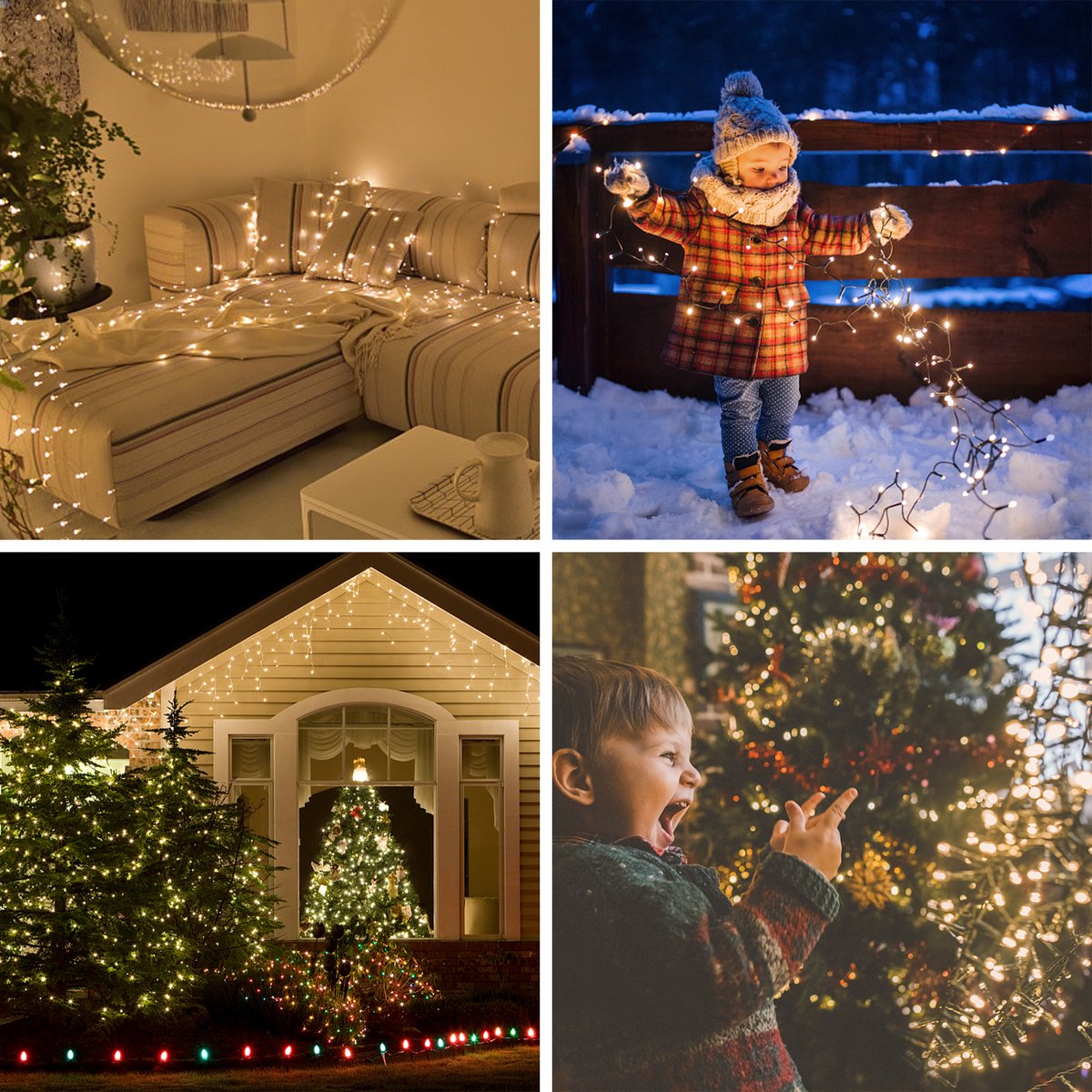 Aigostar LED lichtsnoer - Kerstverlichting - 250 LED - 10 meter - IP44 - warm wit - Kerstboomverlichting - Voor binnen en buiten