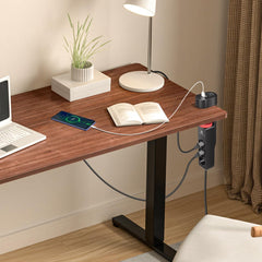 Aigostar 20Y42- Stekkerdoos met Schakelaar - 5 Stopcontacten - 3 USB Poorten - 1.4 Meter Verlengsnoer - met tafelclip - Zwart •