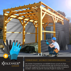 KESSER® Dakplaten - Dakpanelen - Golfplaten - 12 stuks - Antraciet •