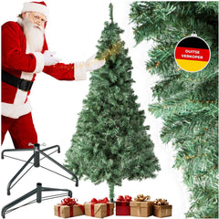 tectake® Kunstkerstboom - Levensecht met flexibele takken - Volumineus - Stabiel en eenvoudig te monteren - Kunstkerstboom als kerstversiering - 180cm - 533 takken - Groen