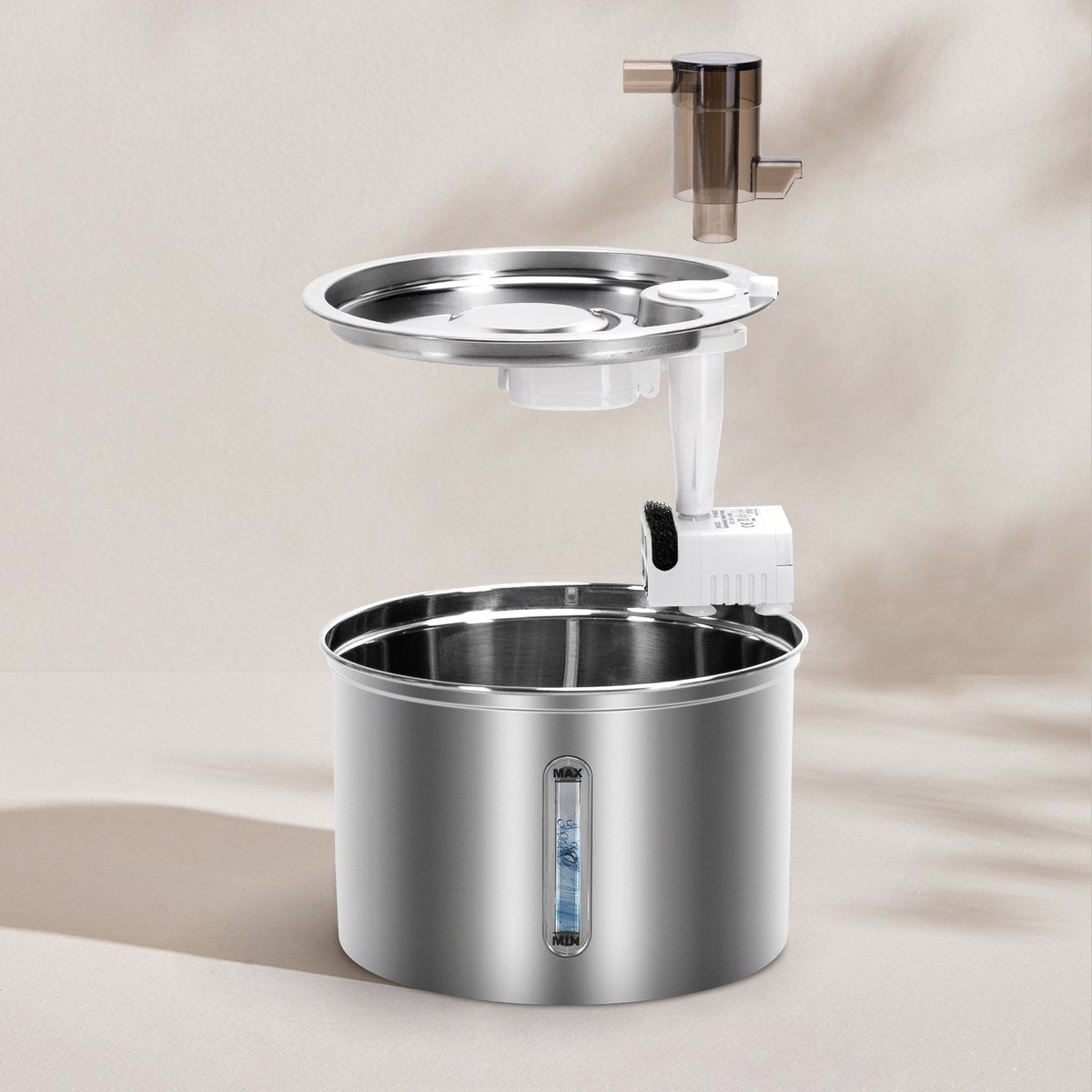 Nobleza RVS Drinkfontein Kat - Kattenfontein 2,45L - Waterfontein kat - Drinkfontein katten - Drinkbak Kat - Waterdispenser Kat