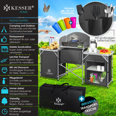 KESSER® Campingkeuken Opvouwbaar - Kampeerkeuken - Antraciet
