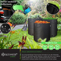 KESSER® Tuinafvalzak - Sterke Tuinzak - Bladzak - 3x272L - Zwart