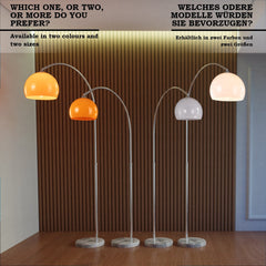 Jago - Booglamp - Hoogte Verstelbaar - LED E27 - Max 60W - Roestvrij staal - Vloerlamp - Hoogte 130-180 cm - Wit (Copy)