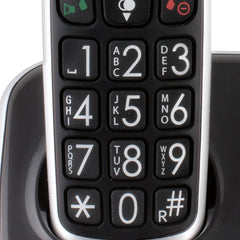 Huistelefoon senioren - Senioren telefoon - Vaste lijn - Zwart - Fysic FX-6020 •