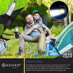 KESSER® Campingstoel - Visstoel - Vouwstoel - Zwart