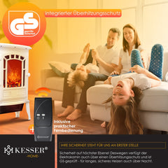 Elektrische Sfeerhaard - Elektrische Kachel - 2000W - Wit - KESSER®