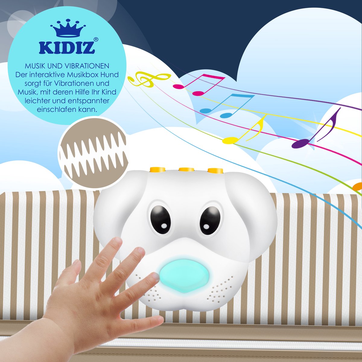 KIDIZ® 3in1 Babybedje - Campingbedje - Ledikant  - Beige/Roze