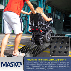 MASKO® 2X Oprijplaat - Antislip - 200kg per plaat - Zwart