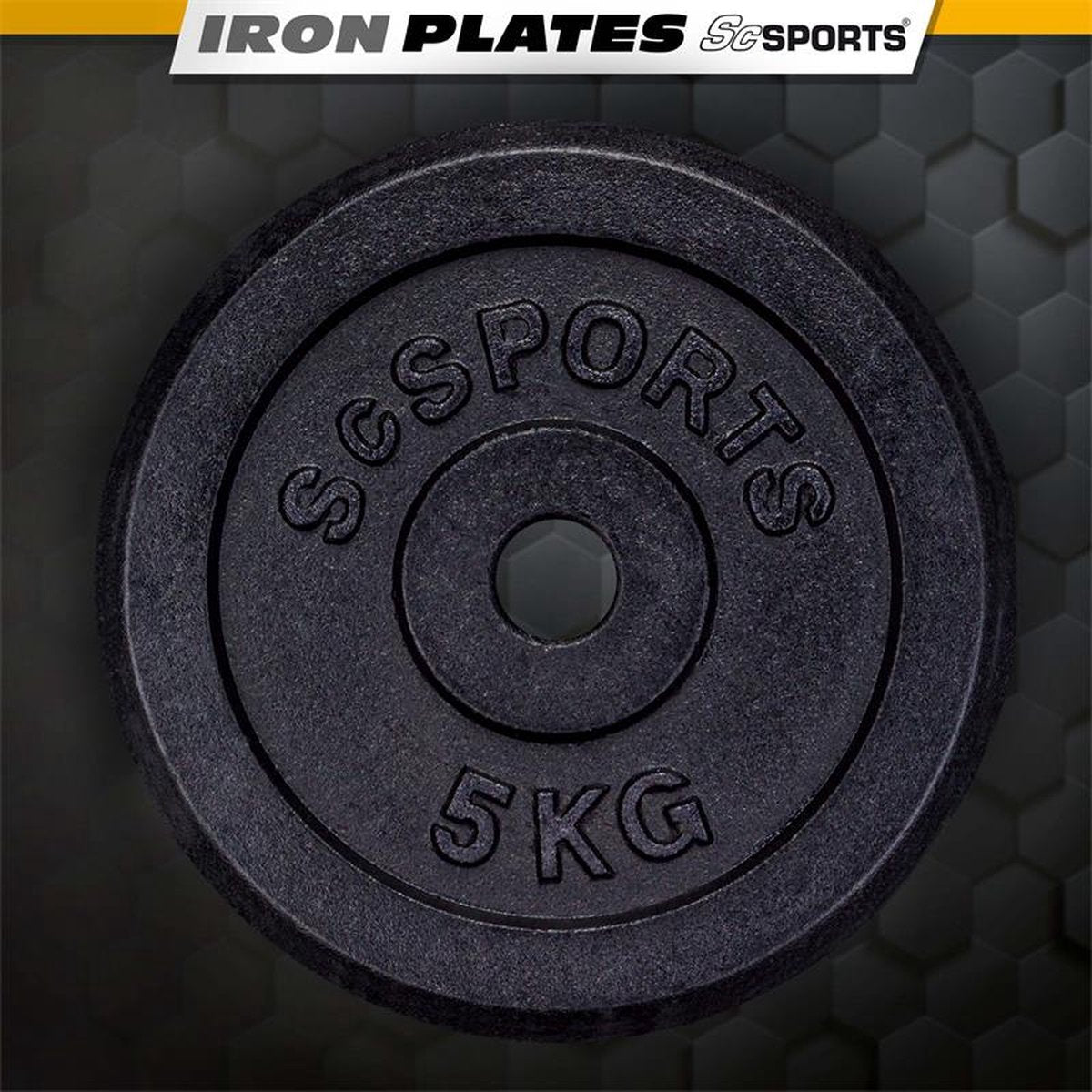 Halterschijven - Halter gewichten - 30 mm - 2x5 kg - Gietijzer - ScSPORTS®