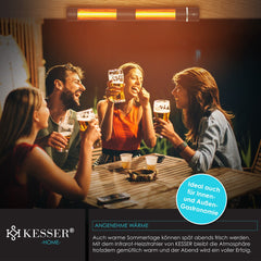 Infrarood Verwarming - Terrasverwarmer - Elektrische Heater - Zwart - KESSER®