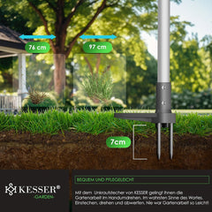 KESSER® Onkruidsteker - Onkruidverwijderaar - Wortelverwijderaar - Grijs