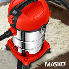 MASKO® Industriële stofzuiger 2300W - Droog- & Natzuigen - Rood