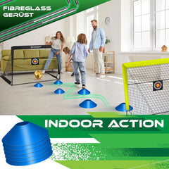 KESSER® Voetbaldoel voor kinderen - Pop-up - set van 2 - Zwart / Geel