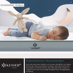 KESSER® Bedhekje - Kinderbedhek - Babybedhek - 200cm - Lichtgrijs