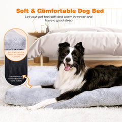 Hondenmand - Hondenkussen - Hondenbed - Grijs - 95x60 cm - Nobleza