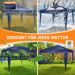 KESSER® Partytent - 3x3m - Paviljoen - Easy Up - Blauw