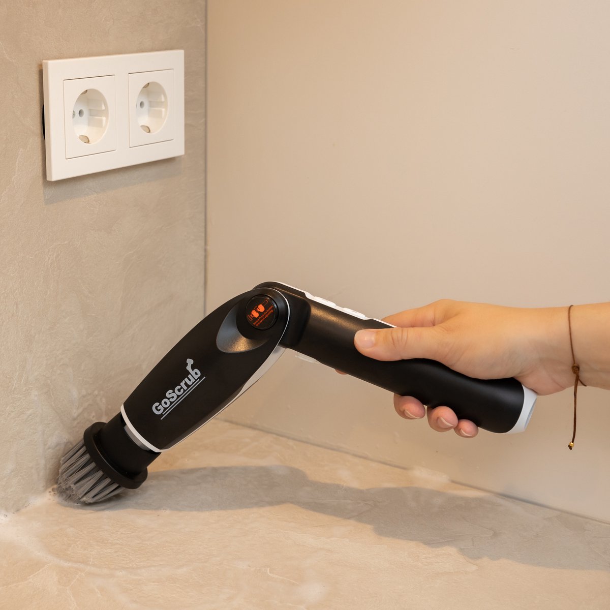 Elektrische Schoonmaakborstel – Elektrische Schrobber - Schrobborstel – Zwart - V1 - GoScrub® •