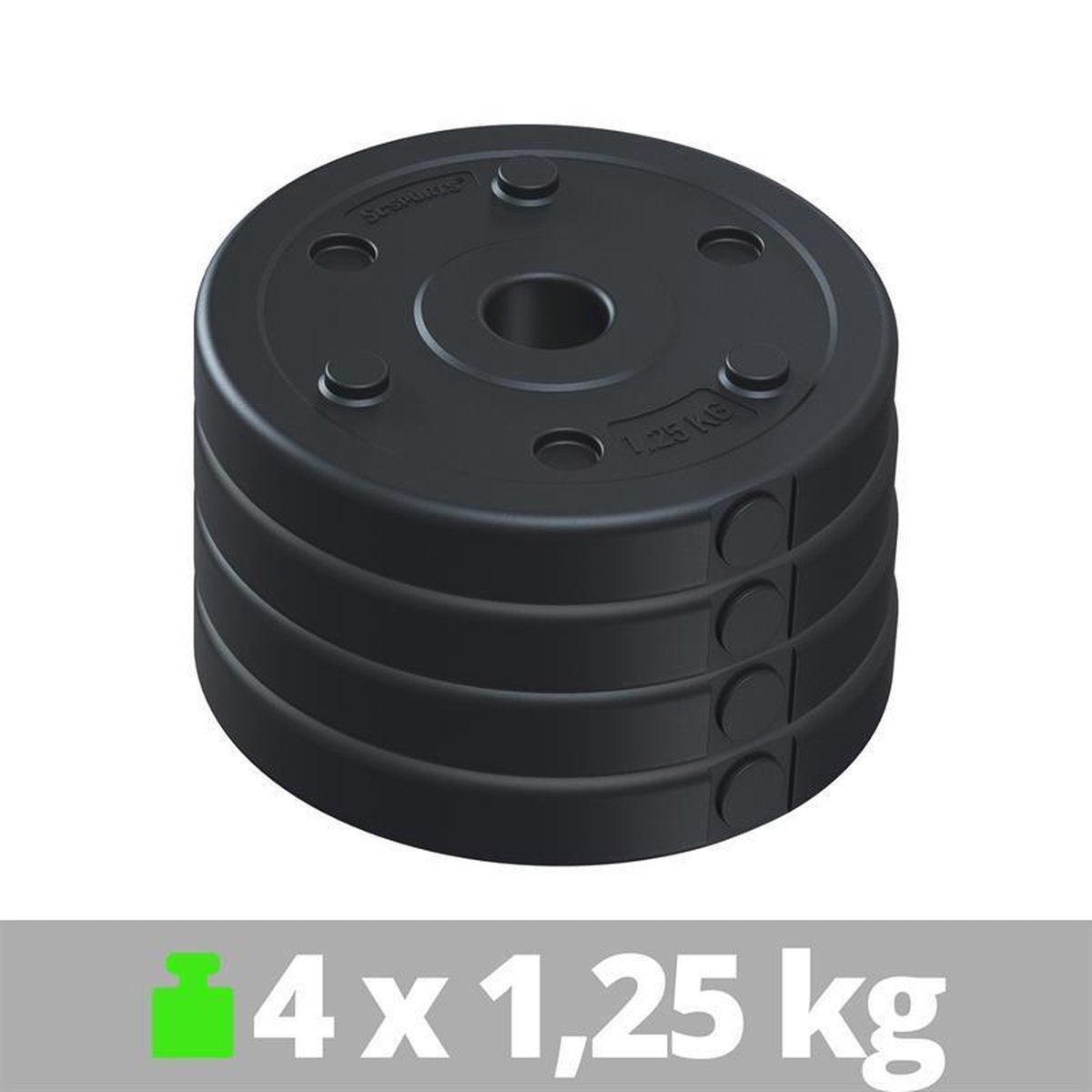 Halterschijven - Halter gewichten - 30 mm - 4x1,25 kg - ScSPORTS®