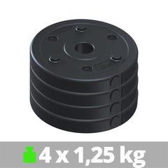 Halterschijven - Halter gewichten - 30 mm - 4x1,25 kg - ScSPORTS®