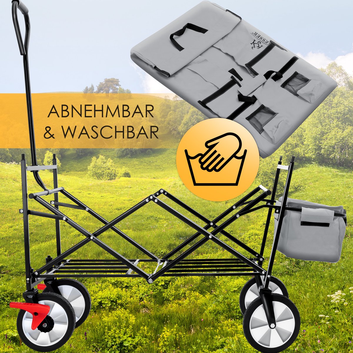 KESSER® Bolderkar - Opvouwbaar - Bolderwagen - Grijs