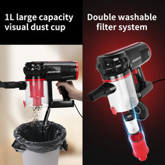 Steelstofzuiger - Stofzuiger Zonder zak - 6 Meter Kabel - 600W - Zwart - Aigostar