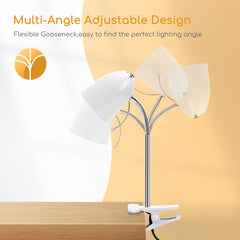 Aigostar Bureaulamp - E27- Leeslamp - Wit