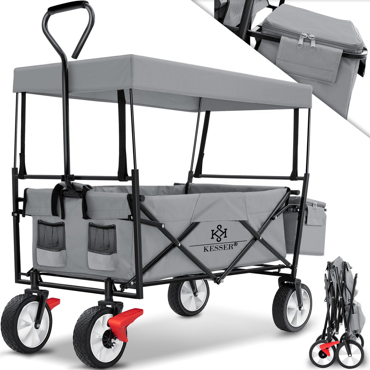 KESSER® Bolderkar - Opvouwbaar - Bolderwagen - Grijs